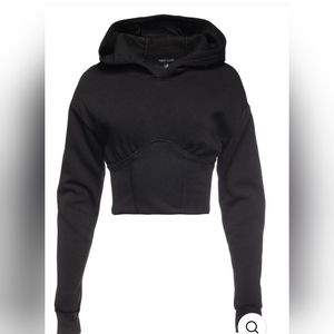 Cropped corset style hoodie